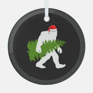 Ornement En Verre BigFoot Santa Claus Fun Christmas Gifts
