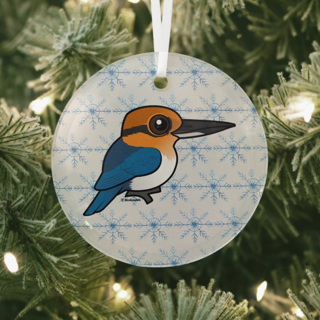 Ornement En Verre Birdorable Guam Kingfisher (Insitu)