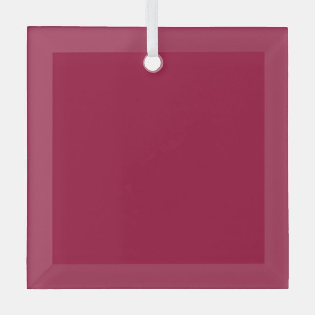 Ornement En Verre Blanc Créez votre propre - Rouge cerisier (Recto)