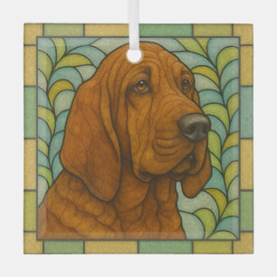Ornement En Verre Bloodhound "Verre Tiré"
