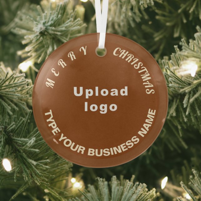 Ornement en verre Brown de Noël d'affaires (Insitu)