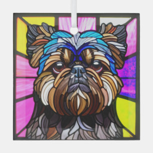 Ornement En Verre Bruxelles Griffon "Verre Tiré"