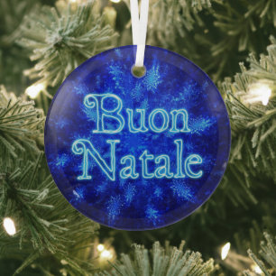 Ornement En Verre Buon Natale - Snowburst
