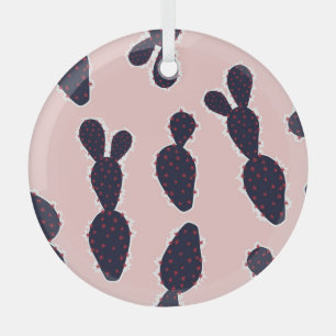 Ornement En Verre Cactus Cuteness : Motifs pastel doux