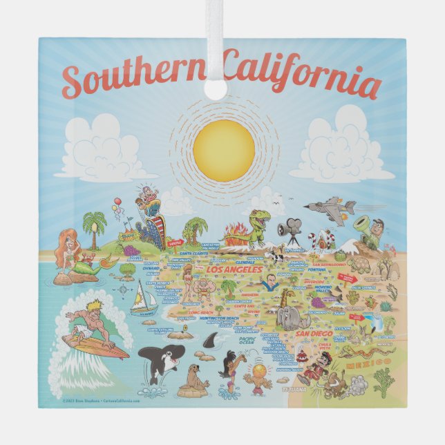 Ornement En Verre Californie du Sud (Recto)