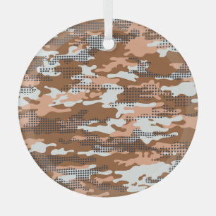 Ornement En Verre Camouflage Polka Dot : Abstrait sans fil.