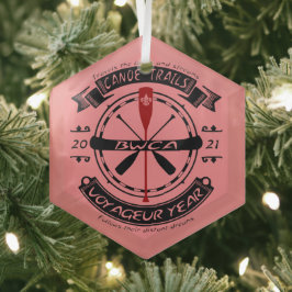 Ornement En Verre Canoe Trails Hex Ornament 2021