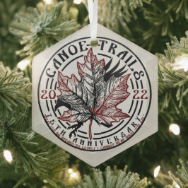 Ornement En Verre Canoe Trails Hex Ornament 2022