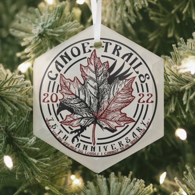 Ornement En Verre Canoe Trails Hex Ornament 2022 (Insitu)