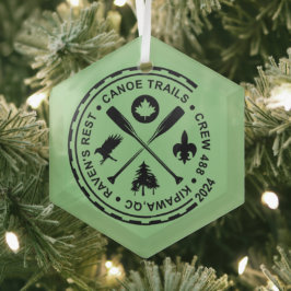 Ornement En Verre Canoe Trails Hex Ornament 2024