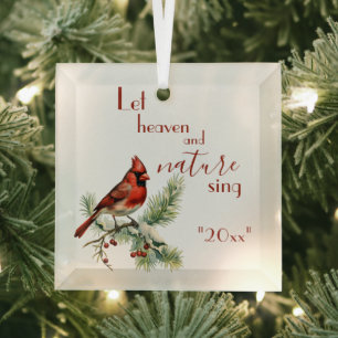 Ornement En Verre Cardinal de vacances Inspiration Personnaliser vac