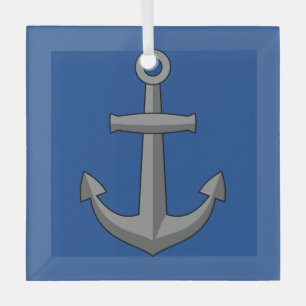 Ornement En Verre Caricature Ancre de bateau