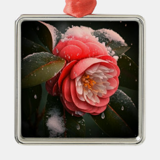 Ornement en verre Carré Camellia