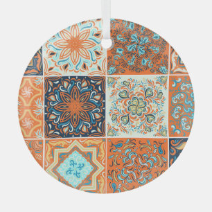 Ornement En Verre Carreaux de céramique : motif abstrait.