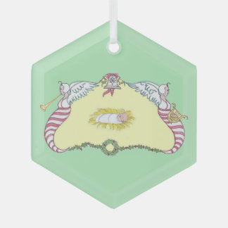 Ornement En Verre Cartouche de Jésus bébé