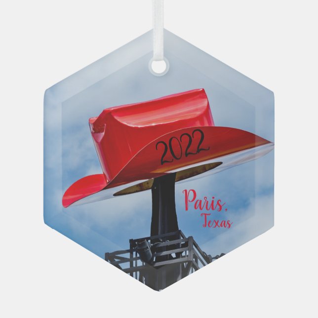 Ornement En Verre Casquette Red Cowboy, Paris, Texas (Recto)