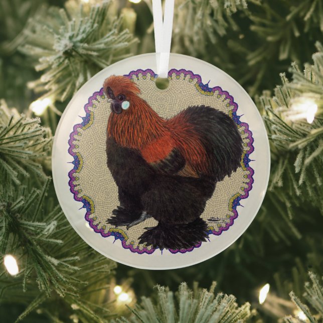 Ornement En Verre Cercle Silkie (Insitu)
