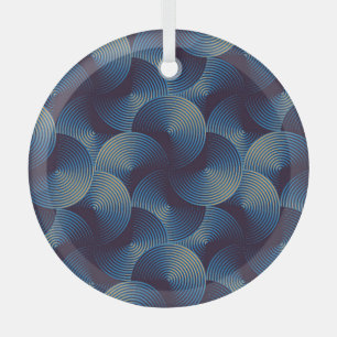 Ornement En Verre Cercles métalliques illusion optique, patte transp