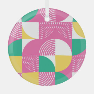 Ornement En Verre Cercles vintages : Harmonie Graphique.