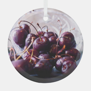 Ornement En Verre Cerise