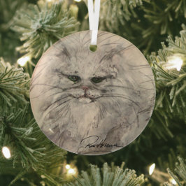 Ornement En Verre Chat par Hevener