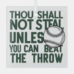 Ornement En Verre Chemise Humour volante de baseball