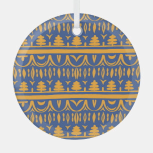 Ornement En Verre Chevrons africains : Motif tribal ethnique