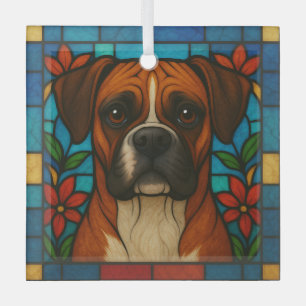 Ornement En Verre Chien de boîte "Verre tendu"