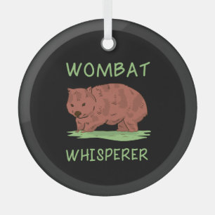 Ornement En Verre Chuchoteuse de wombat