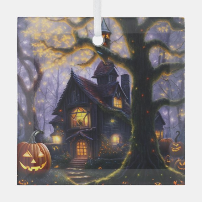 Ornement En Verre citrouille/automne/automne/Halloween (Recto)