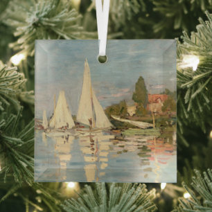 Ornement En Verre Claude Monet Regatta at Argenteuil, c.1872
