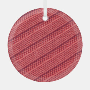 Ornement En Verre Closeup stripy crochet texture.