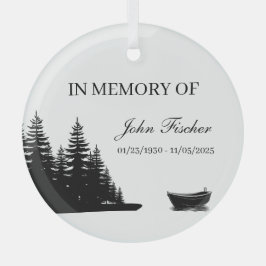 Ornement En Verre Coastal Fisherman Maritime Personalized Memorial
