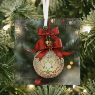 Ornement En Verre Collection d'ornements de Noël élégants avec nœud