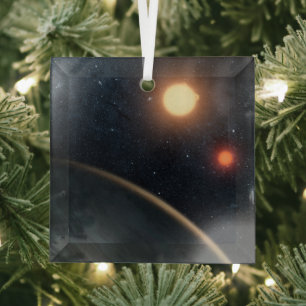 Ornement En Verre Concept de l'artiste illustrant Kepler-16b.