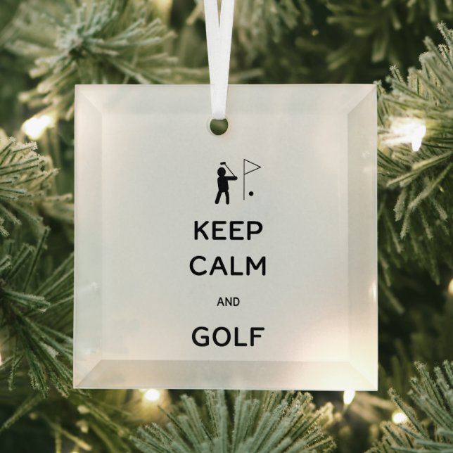 Ornement En Verre Conserver le calme et le golf  (Insitu)