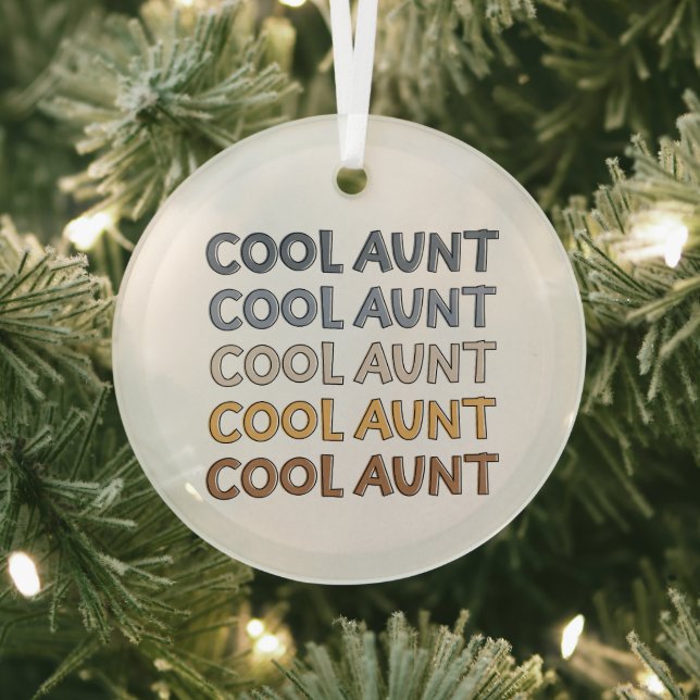 Ornement En Verre Cool Tante Moderne Cadeaux mignons pour Tante Swea (Insitu)