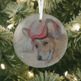 Ornement En Verre Corgi par Hevener