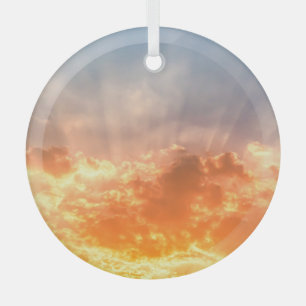 Ornement En Verre Coucher de soleil coloré : crépuscule du ciel.