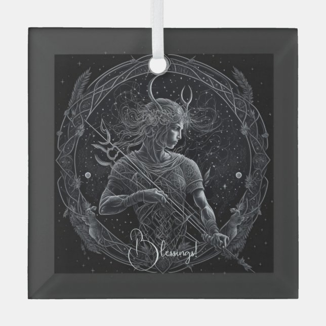 Ornement En Verre Créez votre propre astrologie mystique Sagittarius (Recto)