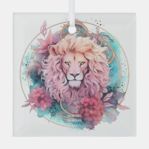 Ornement En Verre Créez Votre Propre Beau Lion Zodiaque