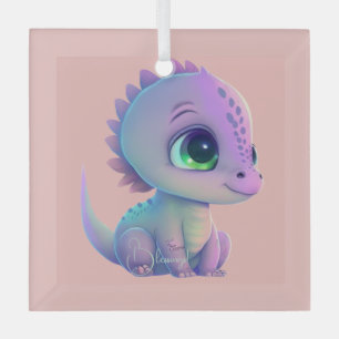Ornement En Verre Créez votre propre Dragon Bébé Violet