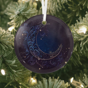 Ornement En Verre Créez votre propre Lune Bleue Magique