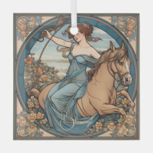 Ornement En Verre Créez votre propre Sagittaire Art Nouveau