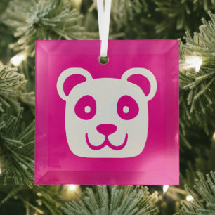 Ornement En Verre Cute Panda