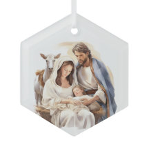 Ornement en verre de la Nativité
