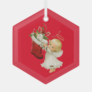 Ornement en verre de Noël Little Angel