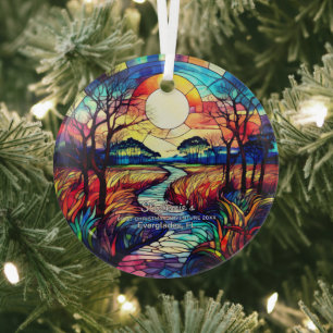 Ornement En Verre Décor de Noël Everglades Park Florida Adventure