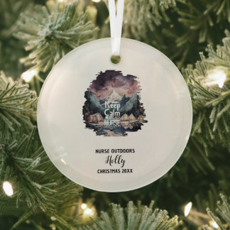 Ornement En Verre Décor de Noël Infirmière en plein air Camp Aventur