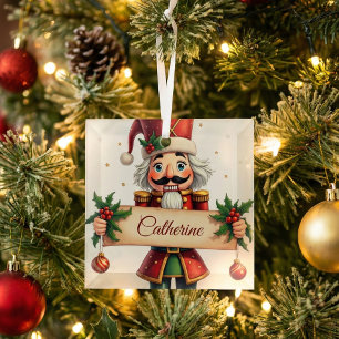 Ornement En Verre Décor festif Noisette personnalisée Noël